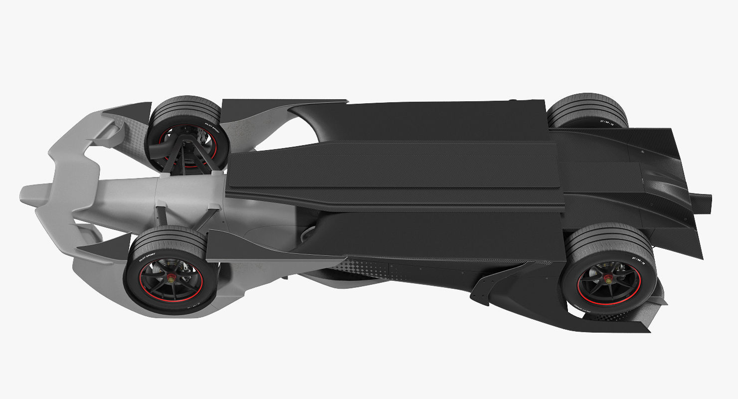 Formula E Car Generic Rigged 3D model_17