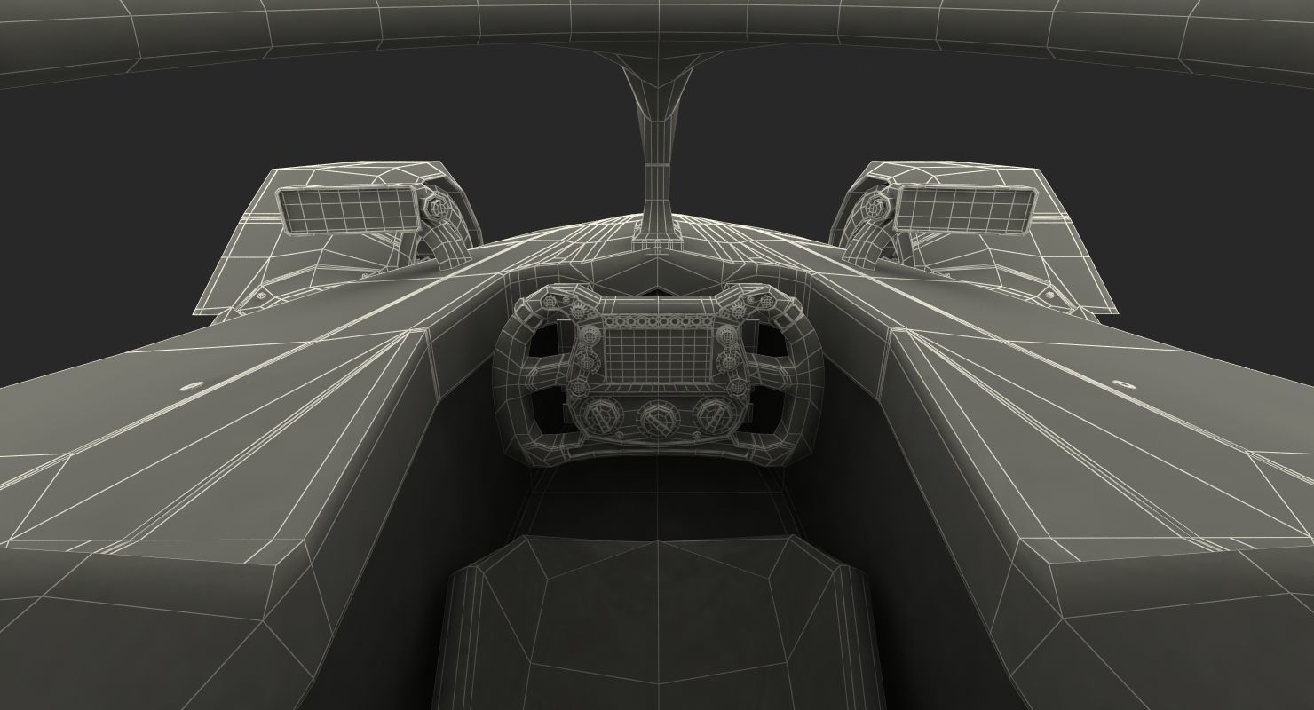Formula E Car Generic Rigged 3D model_29