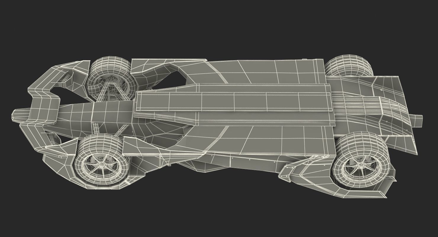 Formula E Car Generic Rigged 3D model_32