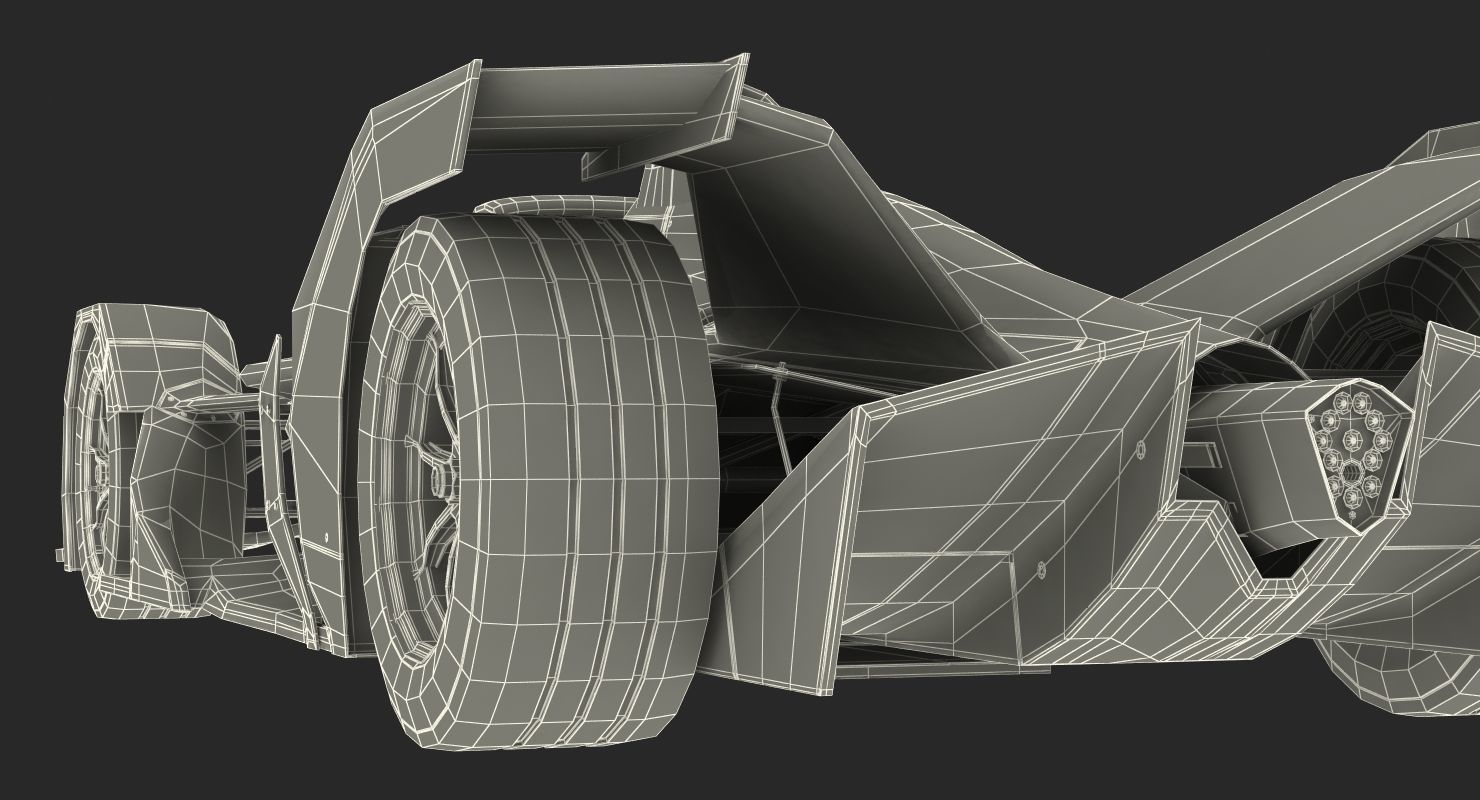 Formula E Car Generic Rigged 3D model_30