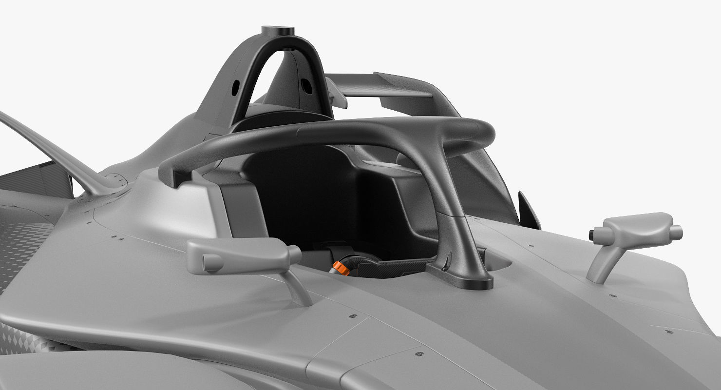 Formula E Car Generic Rigged 3D model_14