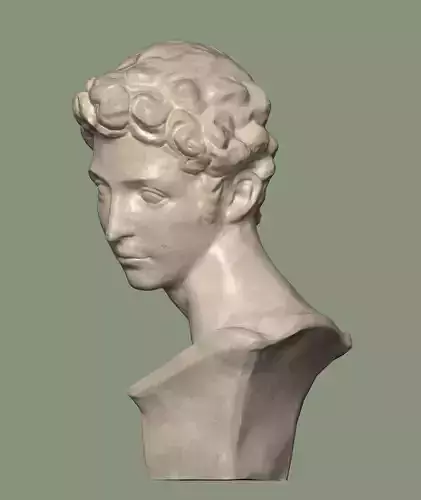 3d Giuliano de Medici Gypsum Statue
