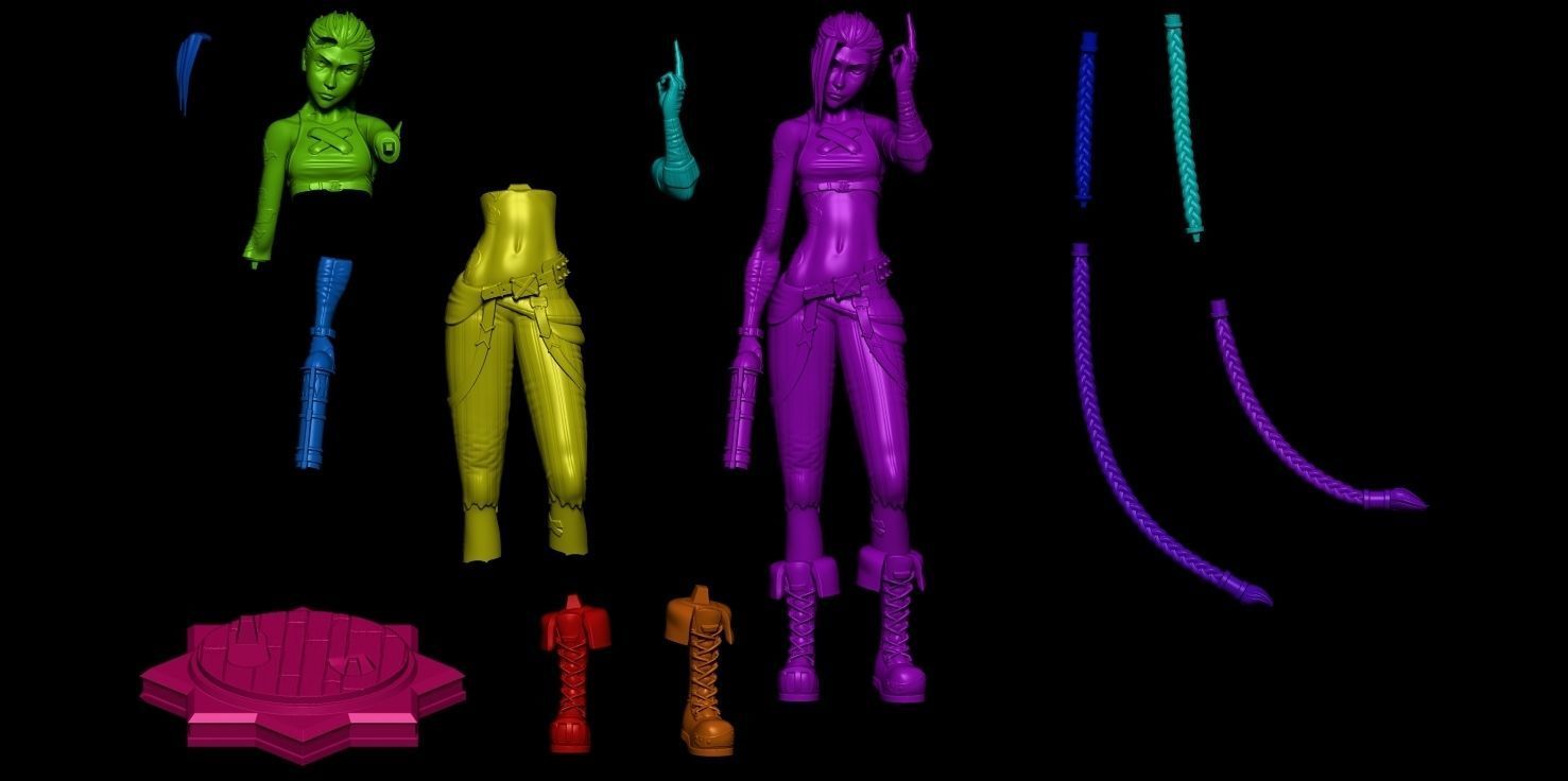 Fan Art Jinx - Statue 3D print model_7