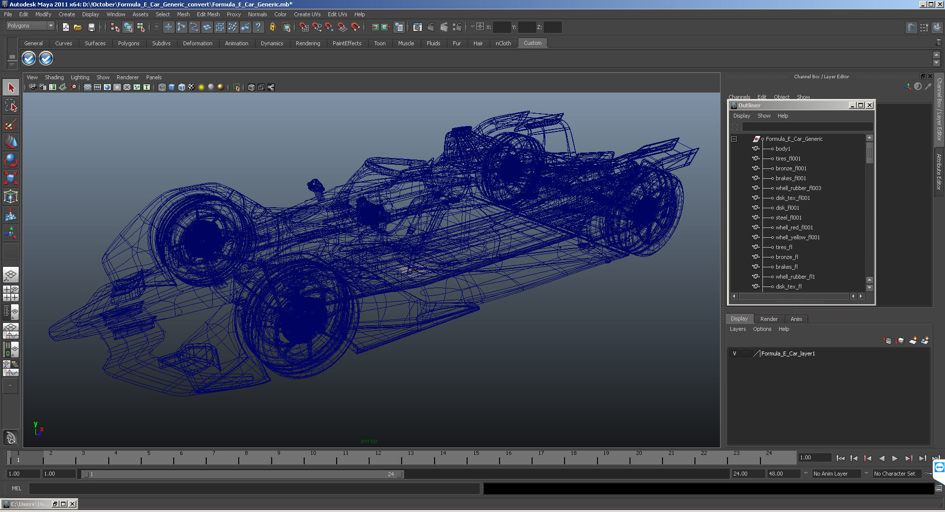 Formula E Car Generic 3D model_32