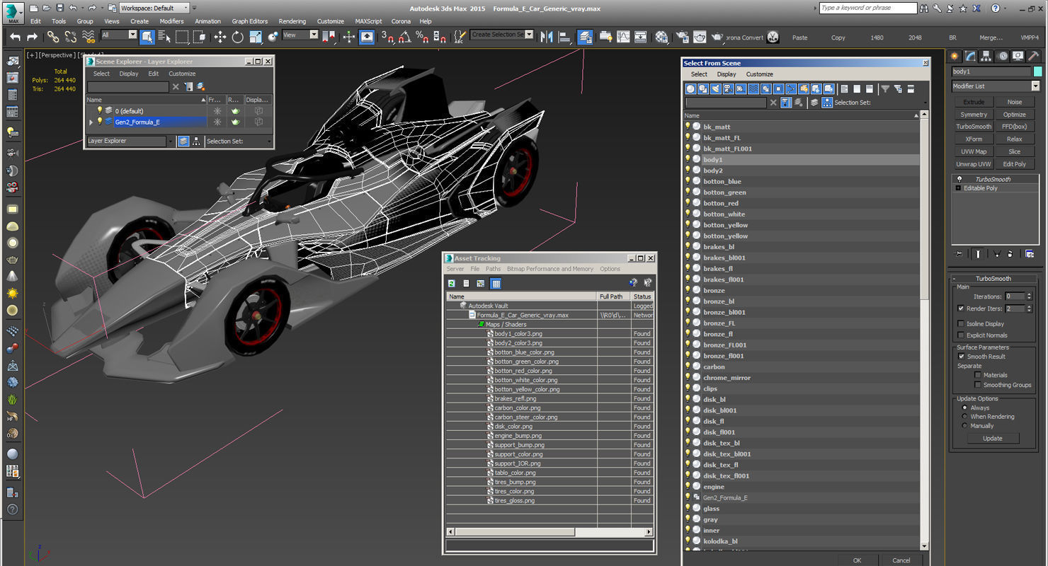 Formula E Car Generic 3D model_21