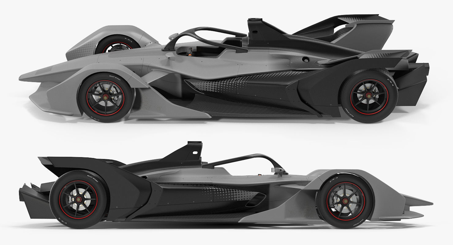 Formula E Car Generic 3D model_7