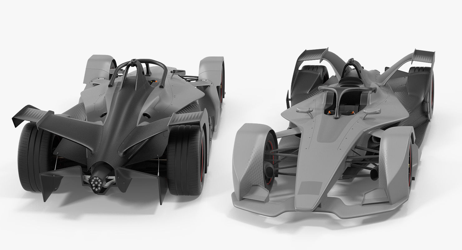 Formula E Car Generic 3D model_8