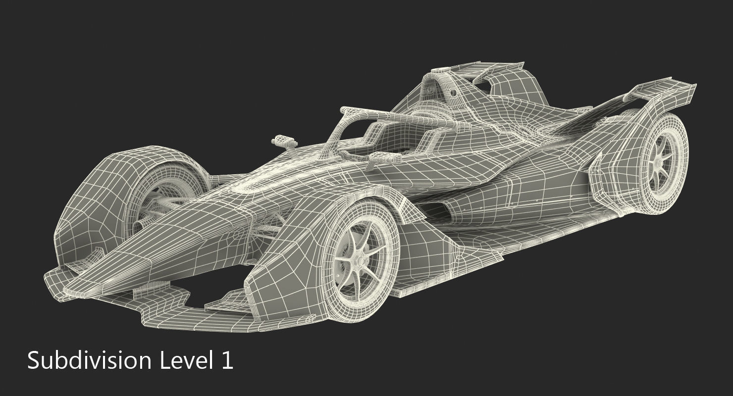 Formula E Car Generic 3D model_18