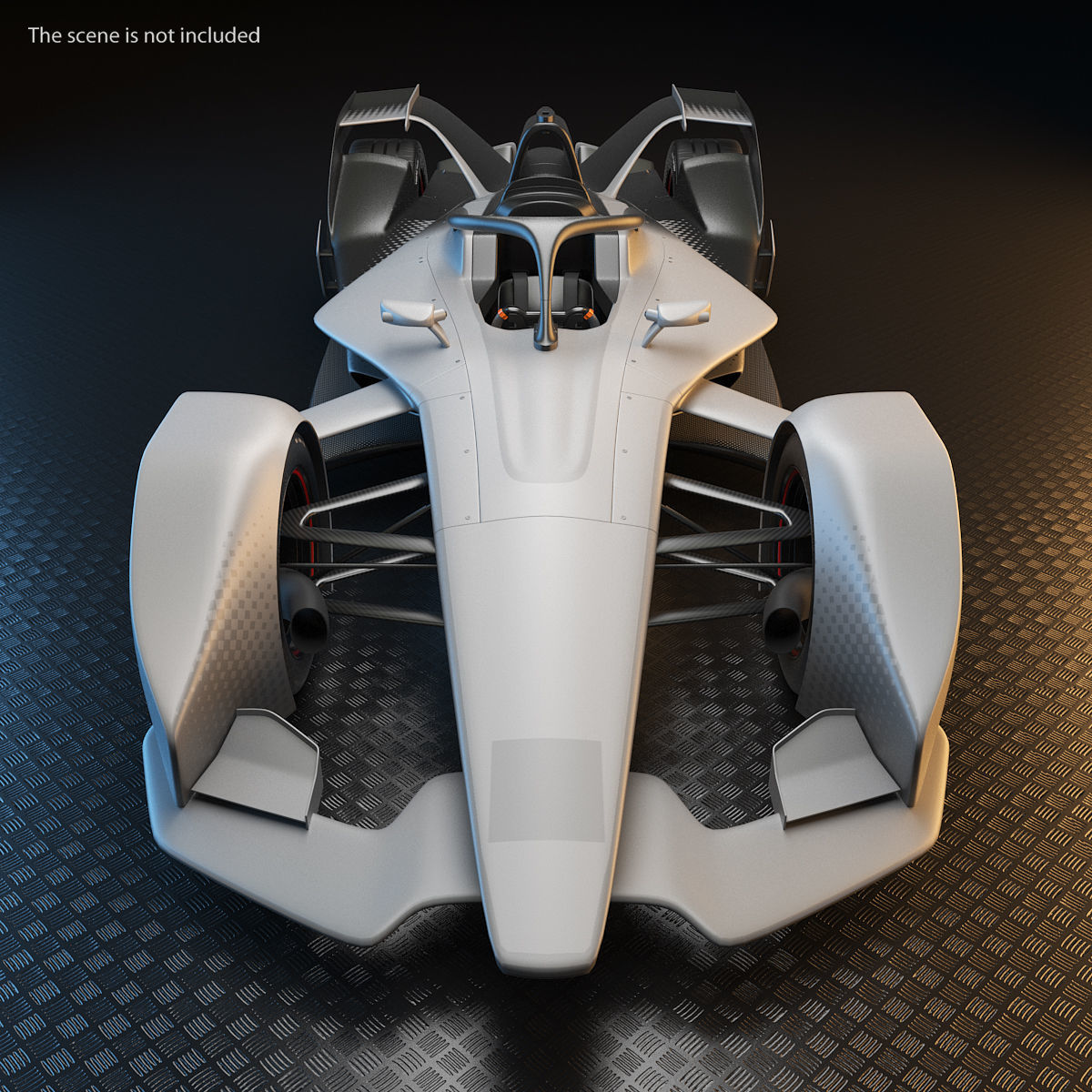 Formula E Car Generic 3D model_2