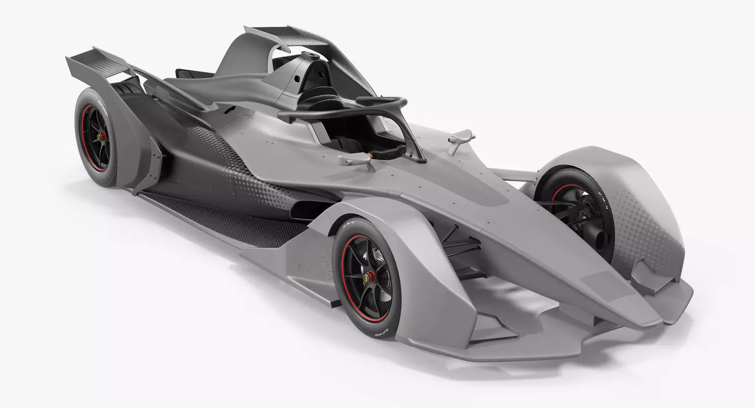 Formula E Car Generic 3D model_0