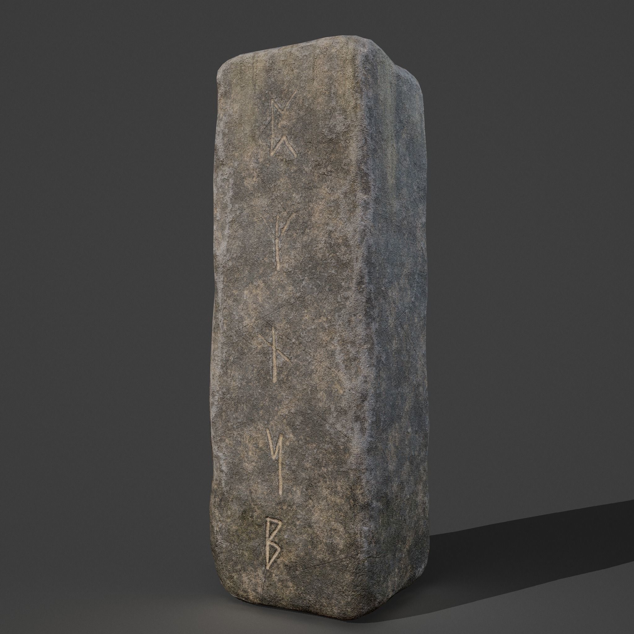 Rock Monolith Low-poly 3D model_2