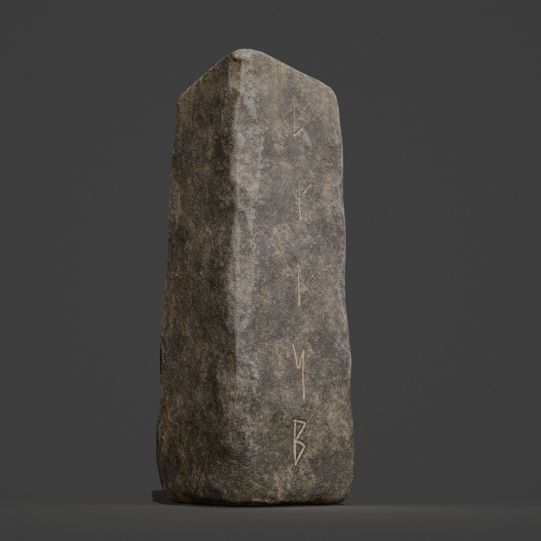 Rock Monolith Low-poly 3D model_3
