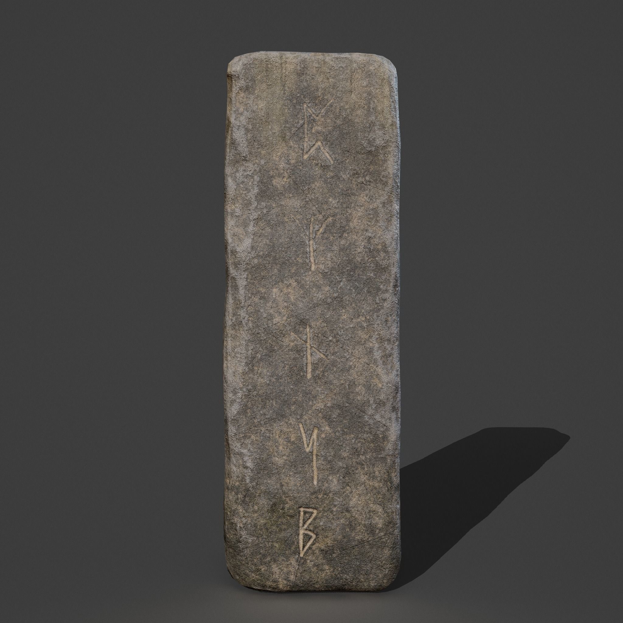 Rock Monolith Low-poly 3D model_1