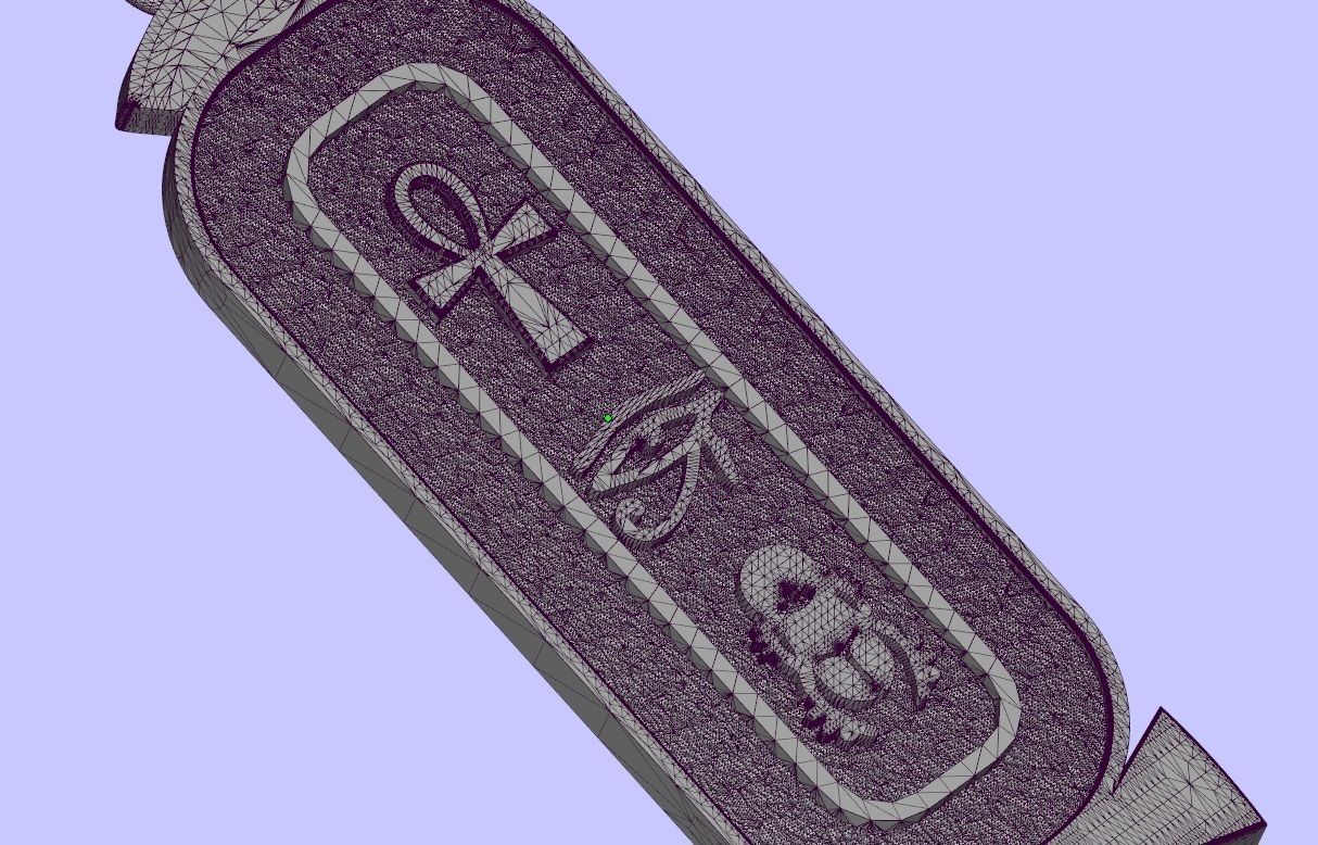 double-sided pendant with Egyptian symbols 3D print model_9