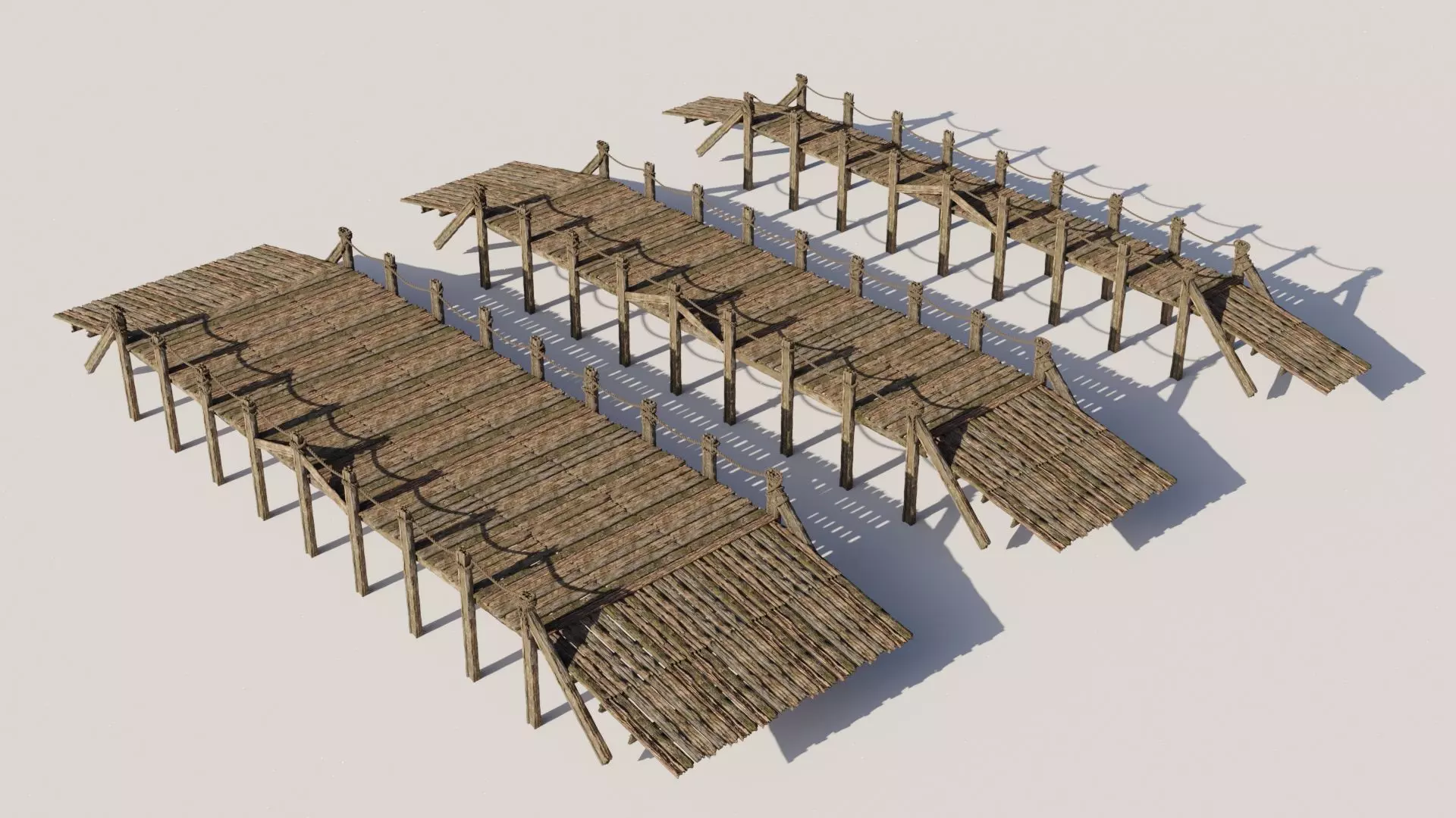 Wooden Bridge 3D model_0
