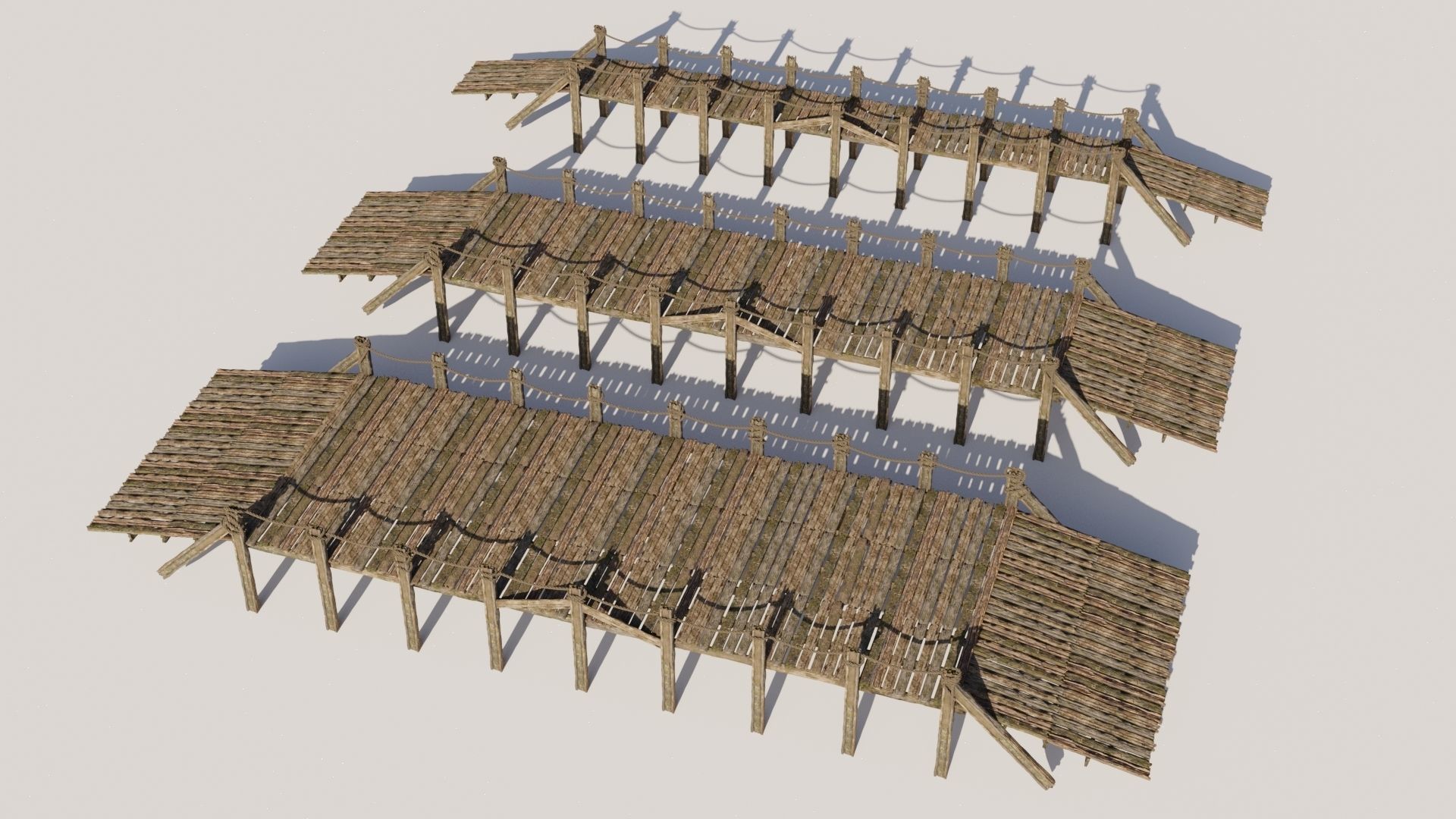 Wooden Bridge 3D model_4