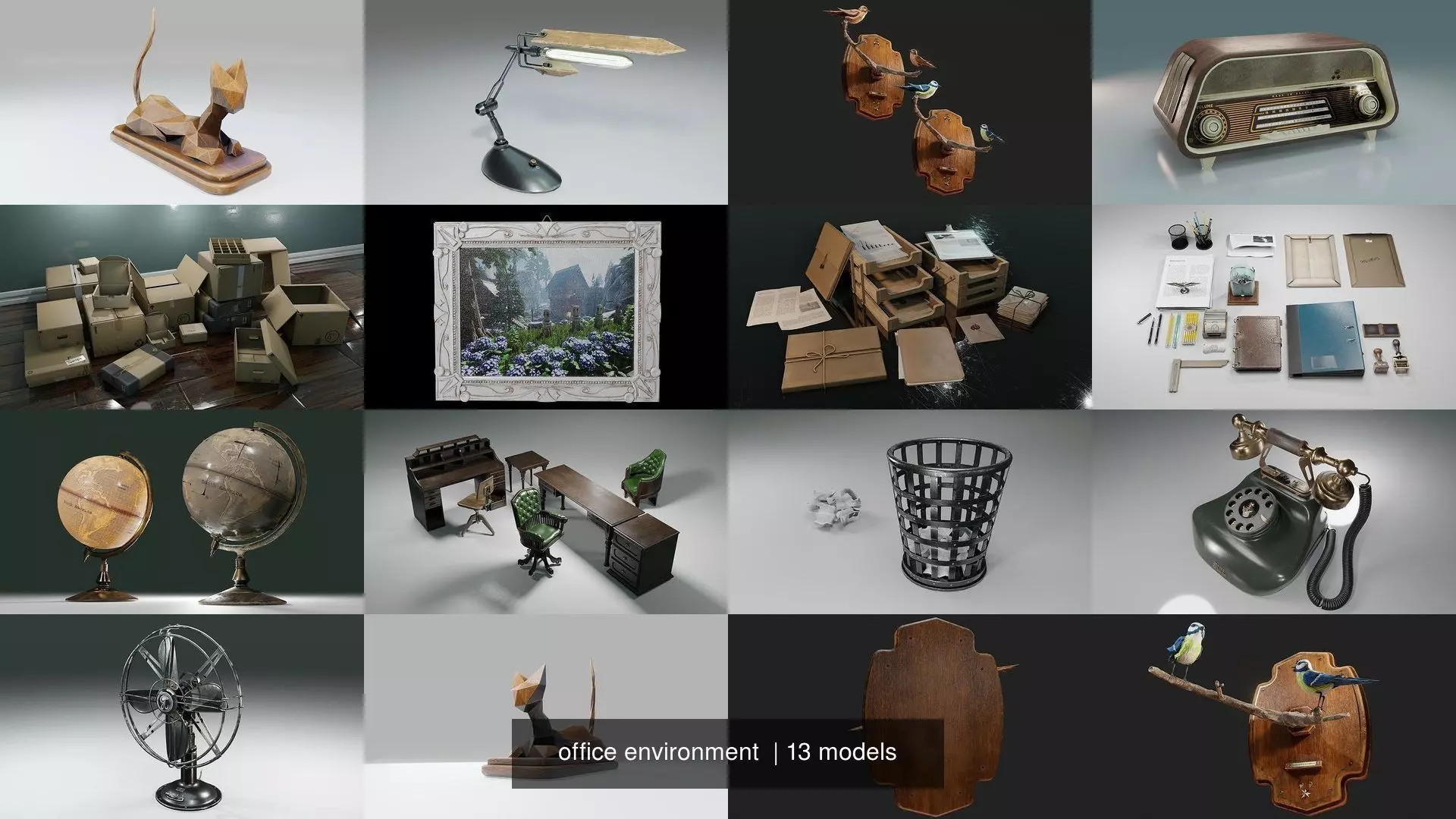 office environment  3D Model Collection_3