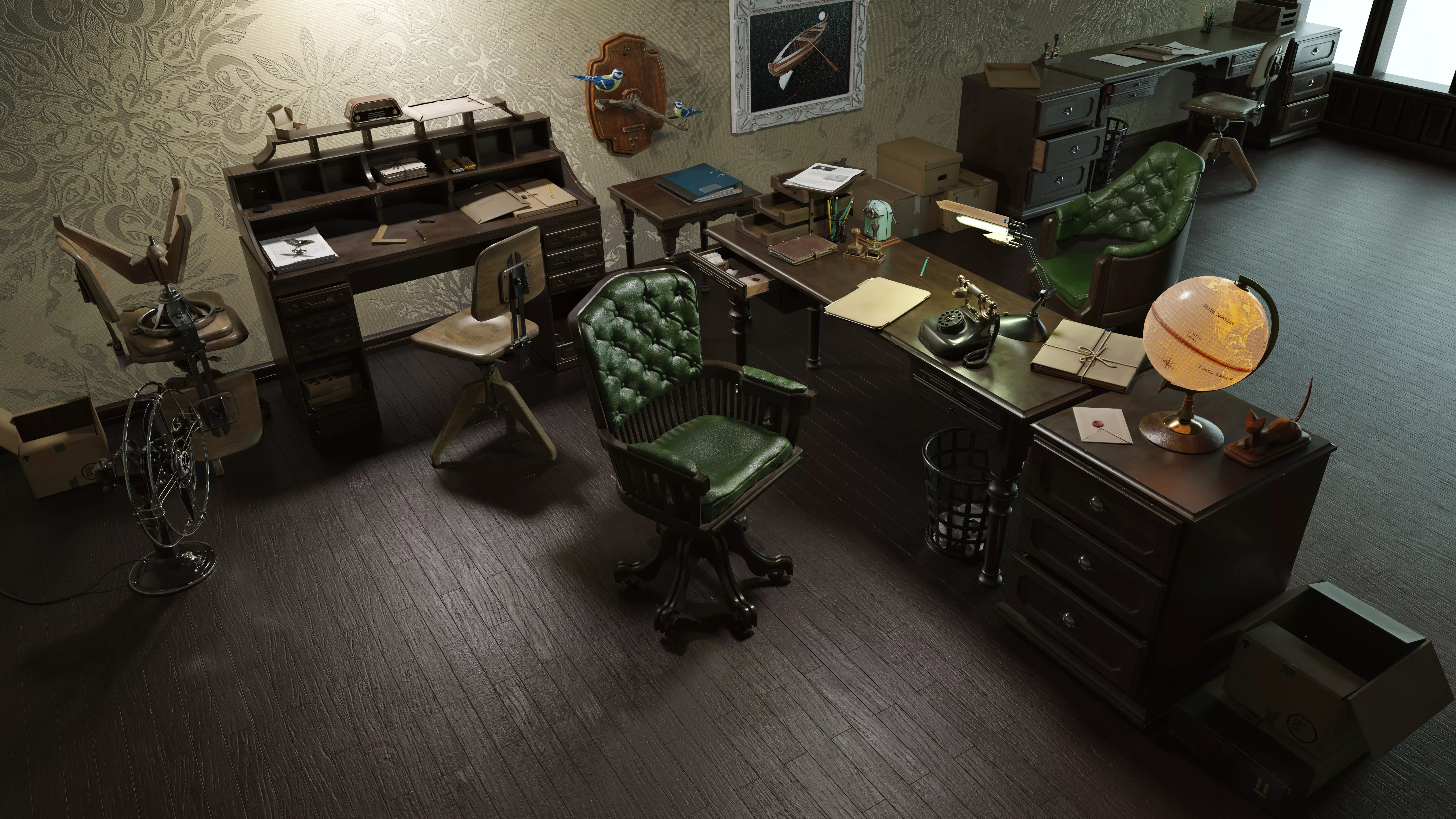 office environment  3D Model Collection_0