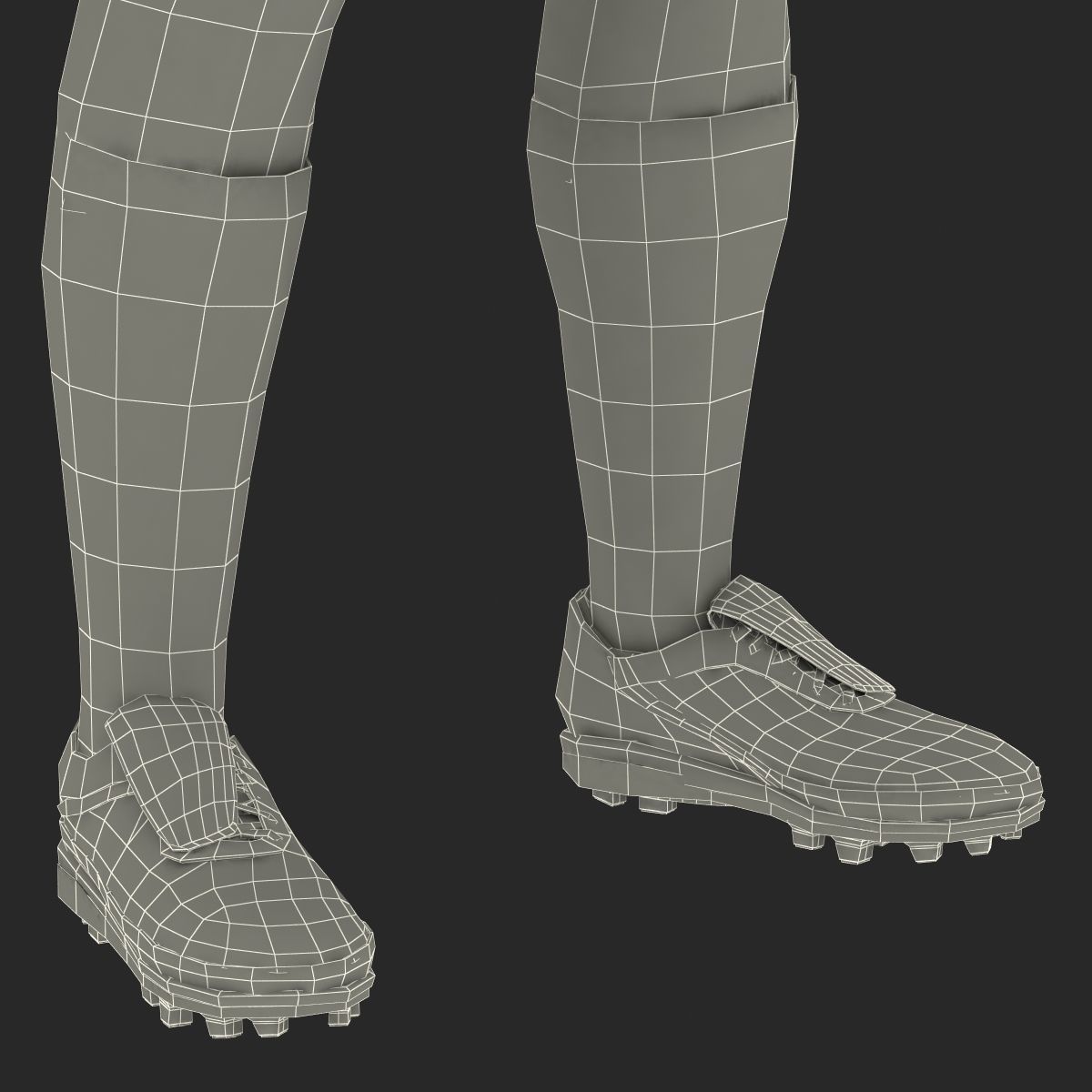 Soccer Player Generic Rigged 2 for Maya 3D model_69