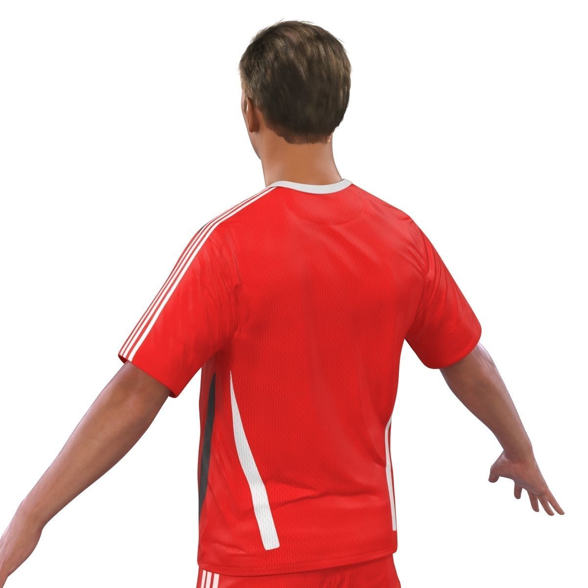 Soccer Player Generic Rigged 2 for Maya 3D model_23