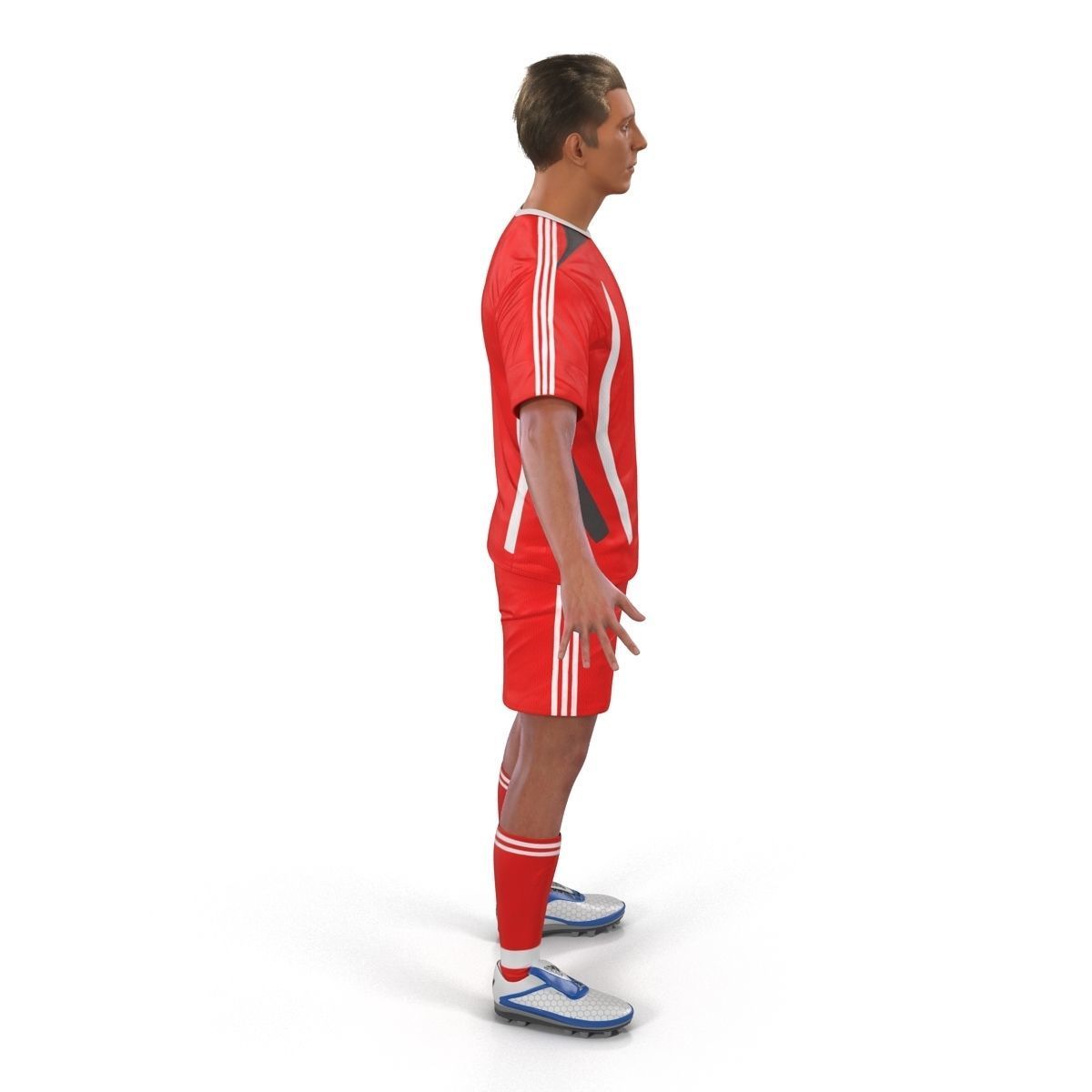 Soccer Player Generic Rigged 2 for Maya 3D model_5