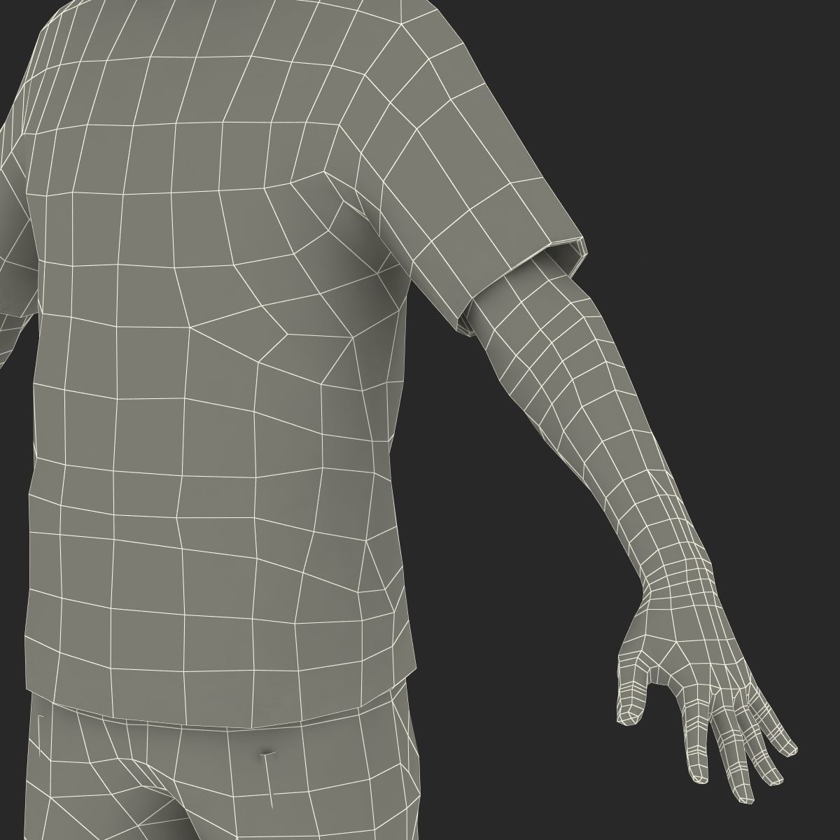 Soccer Player Generic Rigged 2 for Maya 3D model_62