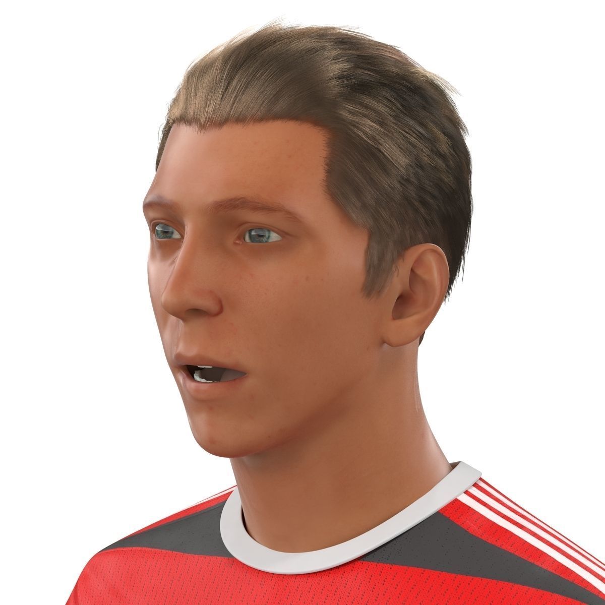 Soccer Player Generic Rigged 2 for Maya 3D model_34