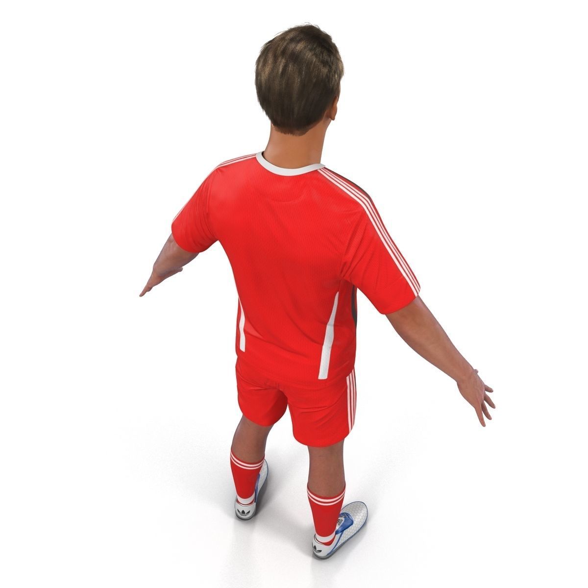 Soccer Player Generic Rigged 2 for Maya 3D model_19