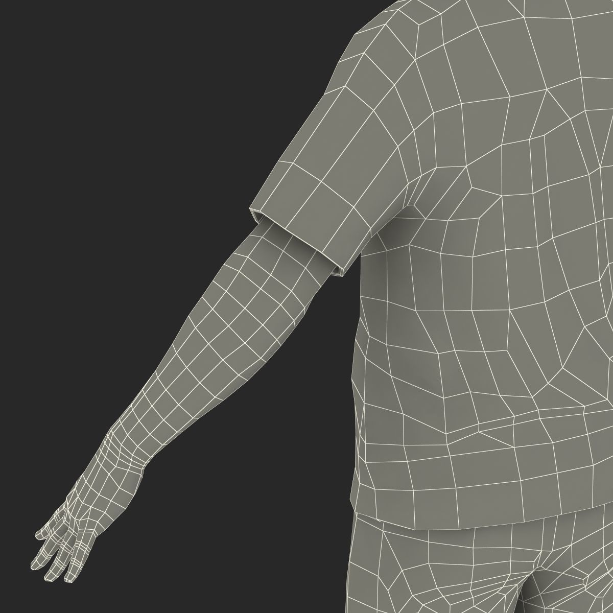 Soccer Player Generic Rigged 2 for Maya 3D model_63
