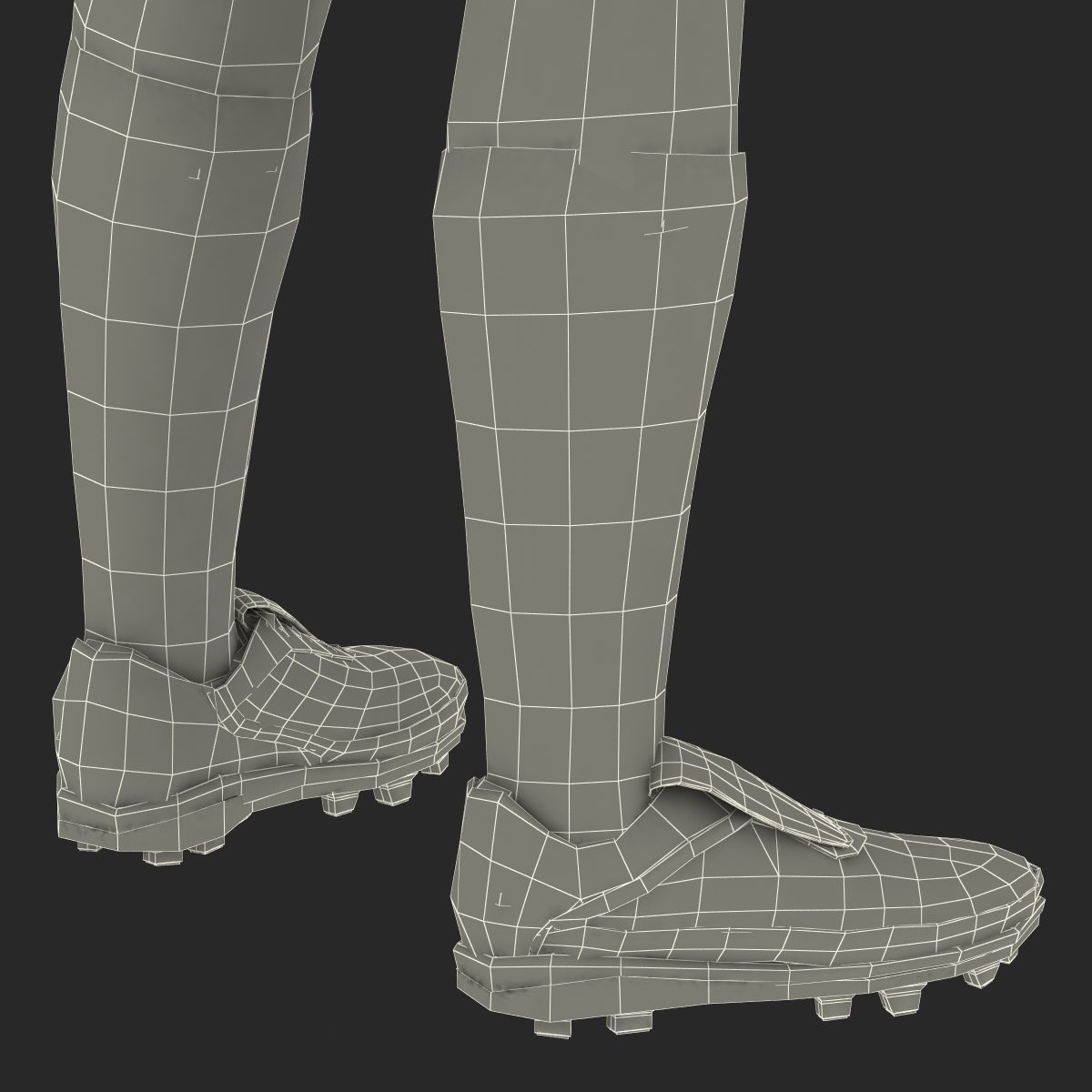 Soccer Player Generic Rigged 2 for Maya 3D model_70
