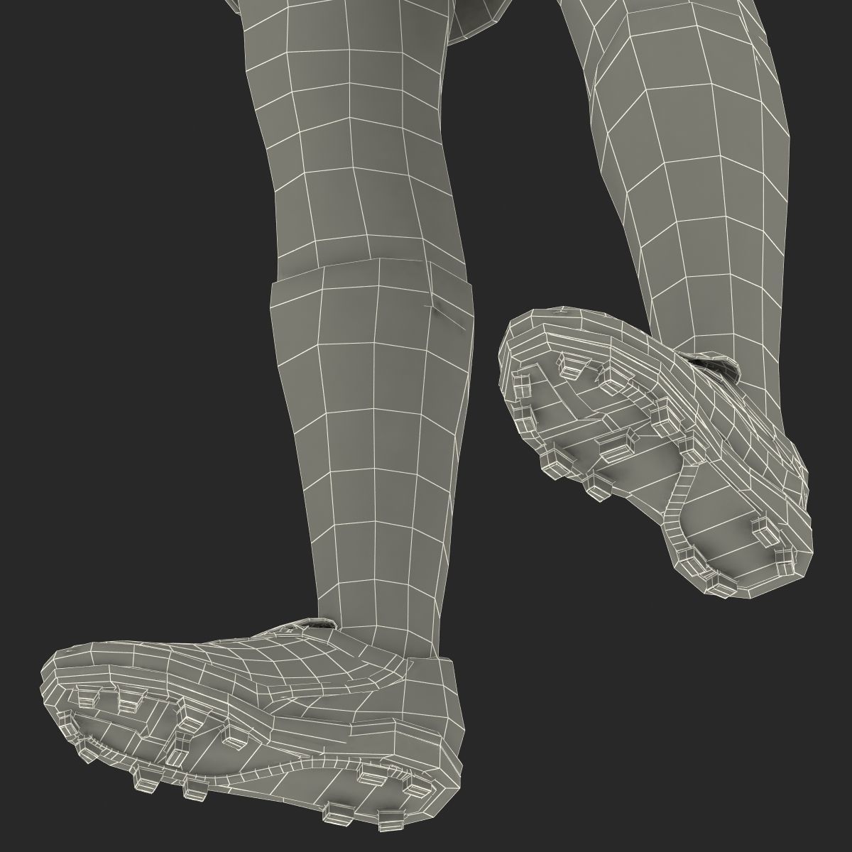 Soccer Player Generic Rigged 2 for Maya 3D model_71