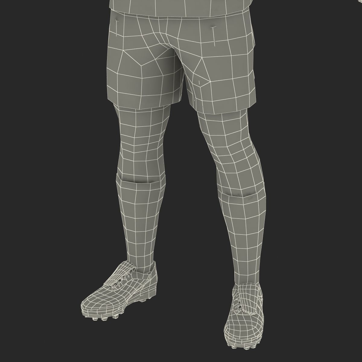Soccer Player Generic Rigged 2 for Maya 3D model_64