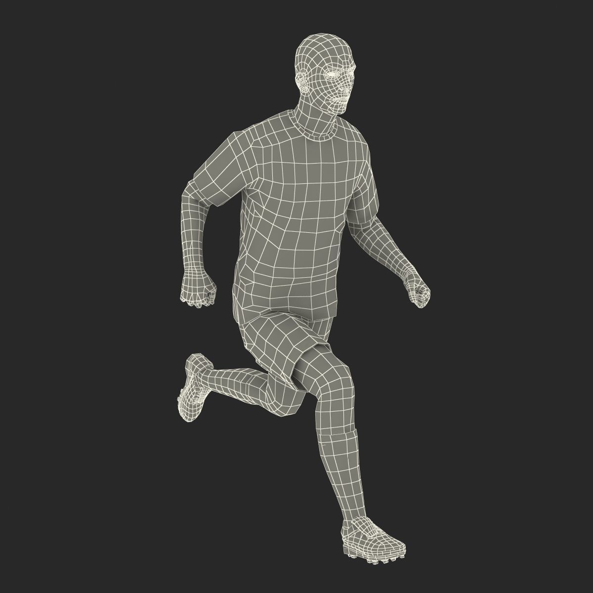 Soccer Player Generic Rigged 2 for Maya 3D model_56