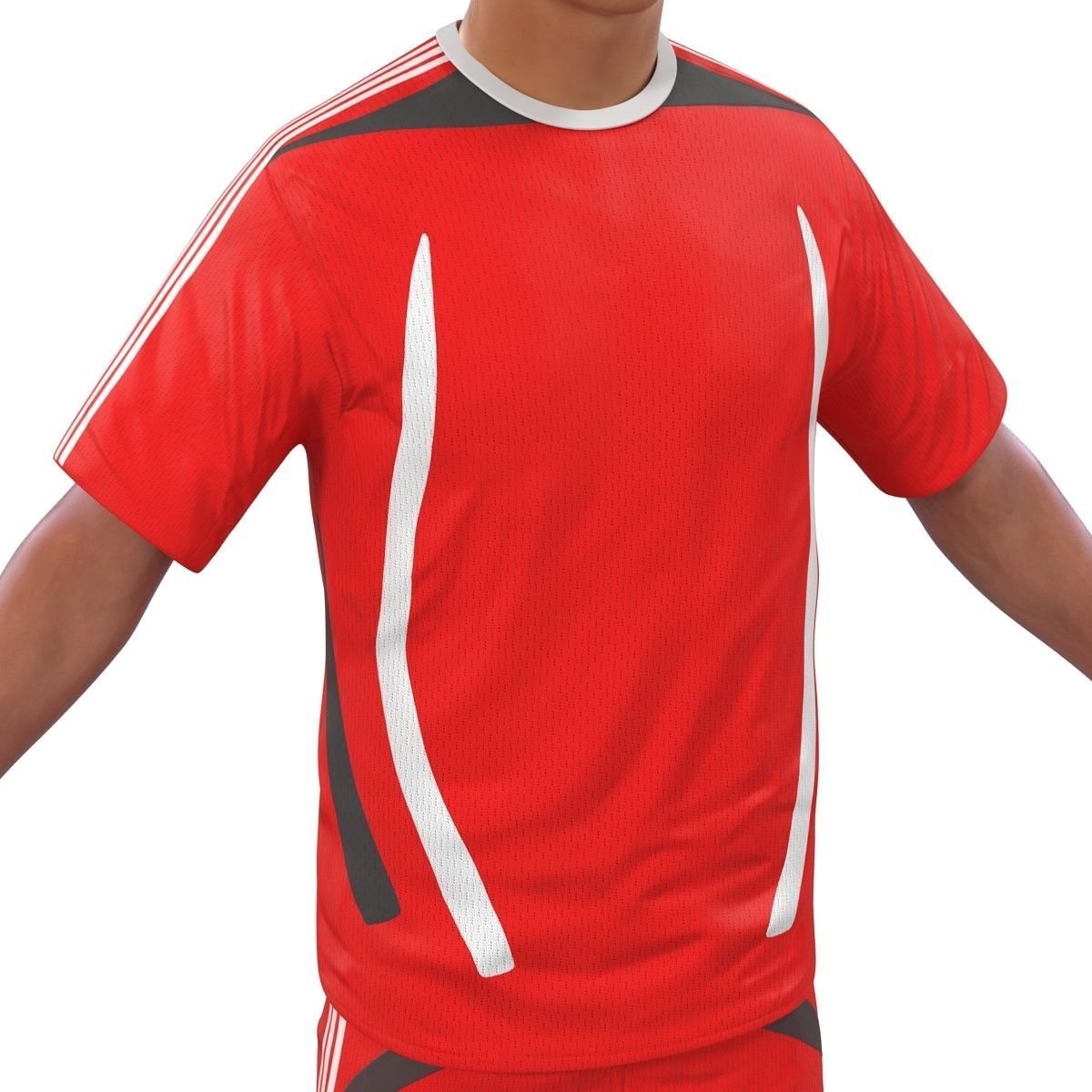 Soccer Player Generic Rigged 2 for Maya 3D model_25