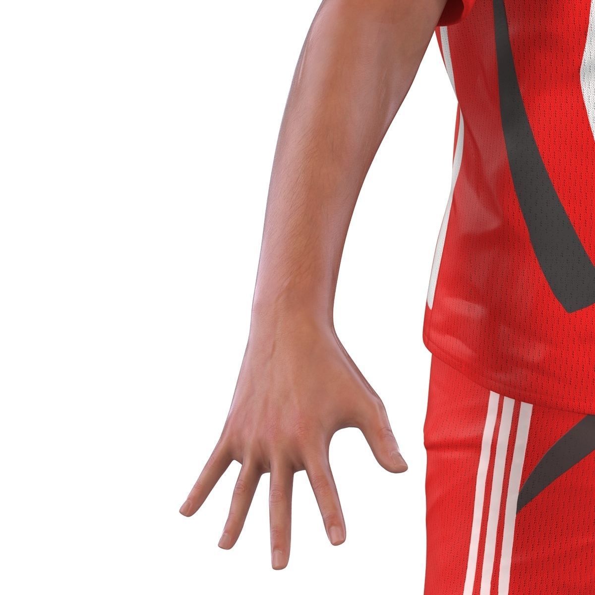Soccer Player Generic Rigged 2 for Maya 3D model_37
