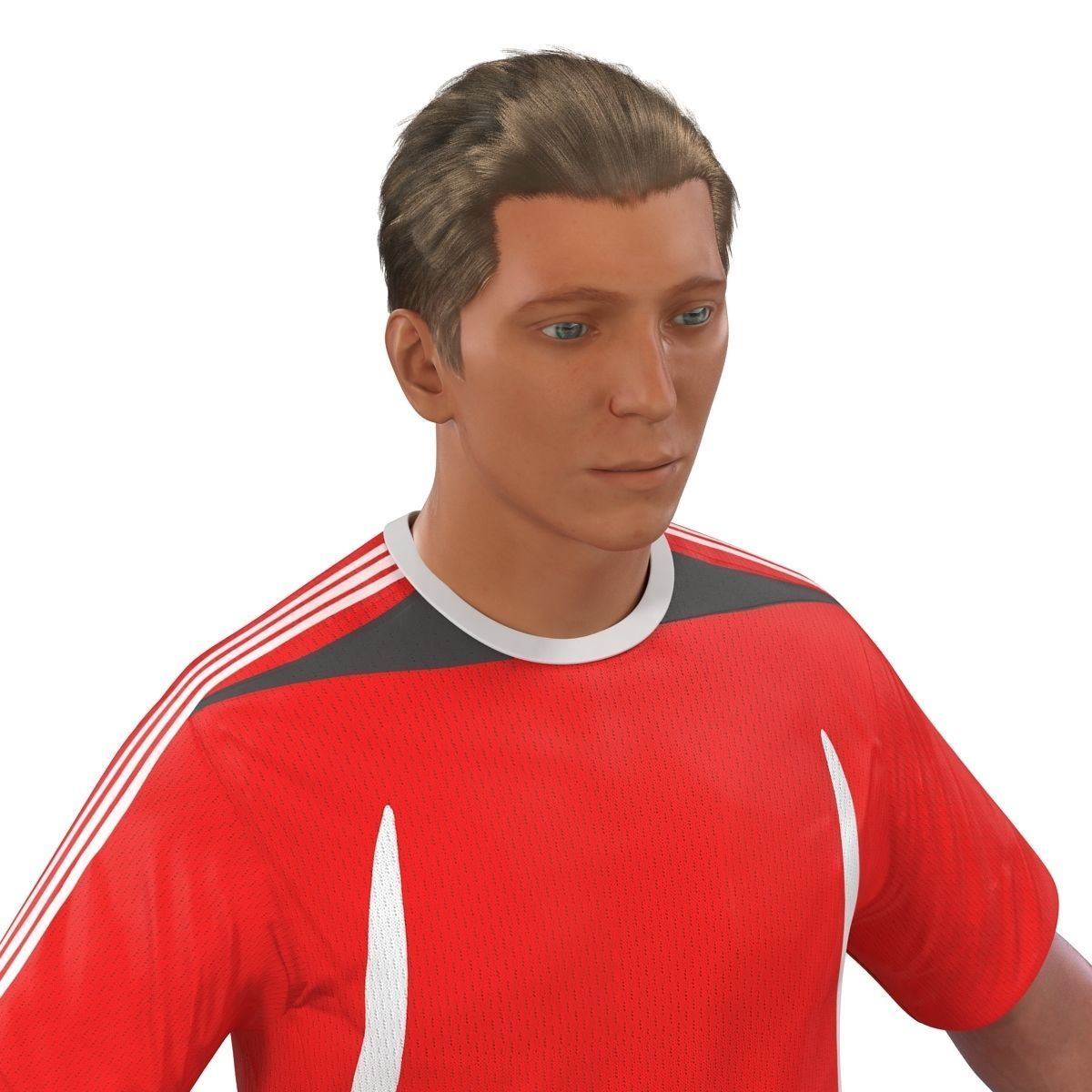 Soccer Player Generic Rigged 2 for Maya 3D model_31