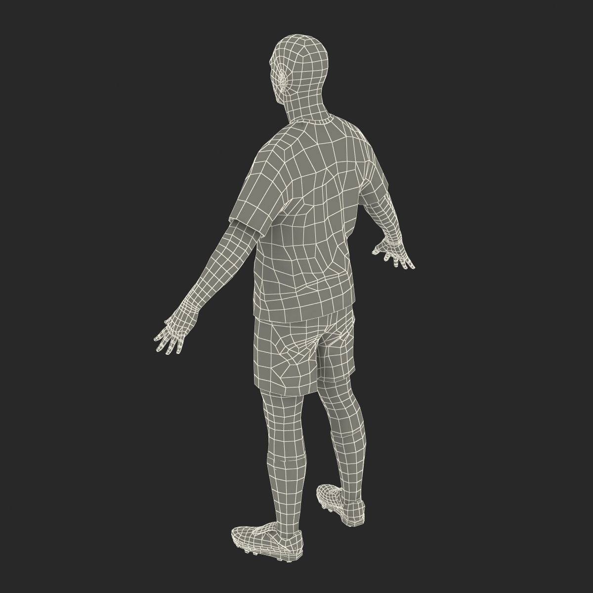 Soccer Player Generic Rigged 2 for Maya 3D model_55