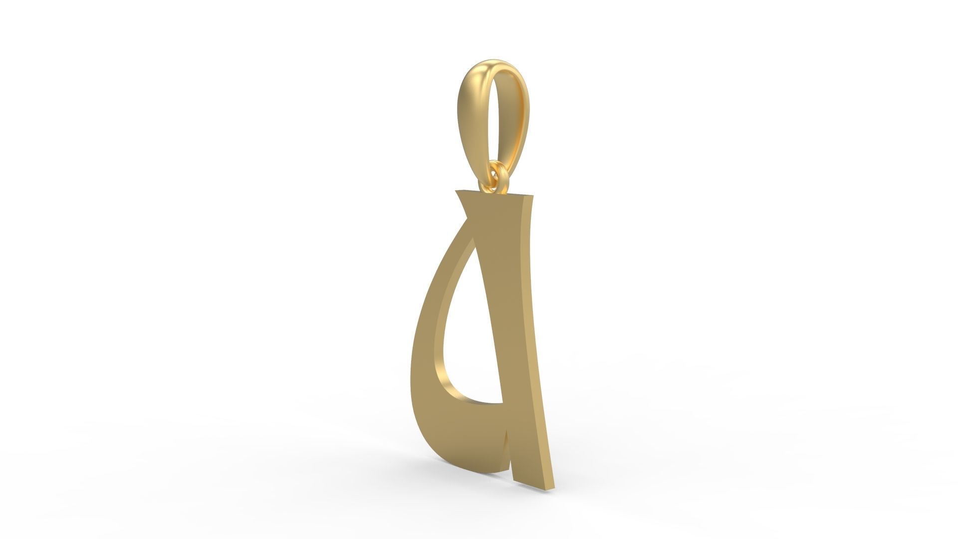 Initial Letters Pendant Mollie Rocky A 3D print model_1