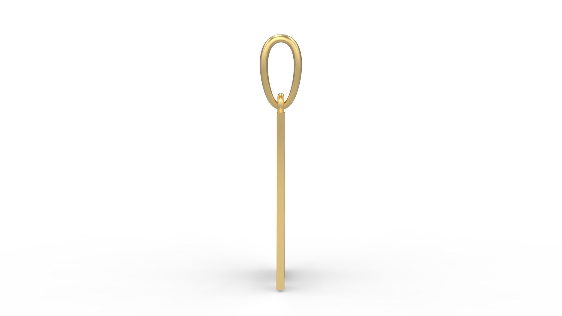 Initial Letters Pendant Mollie Rocky A 3D print model_2