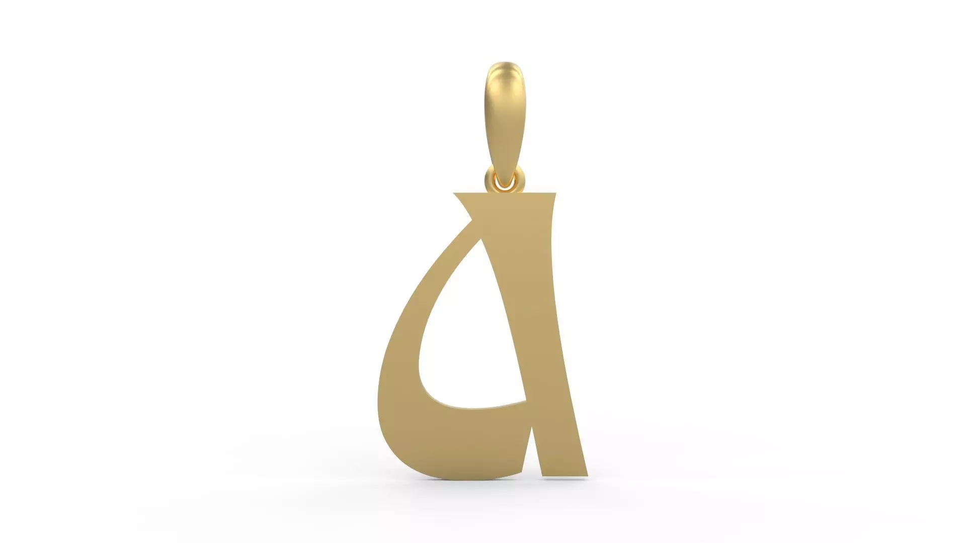 Initial Letters Pendant Mollie Rocky A 3D print model_0