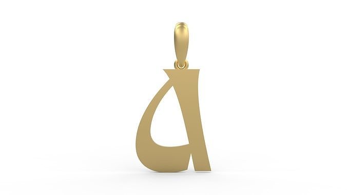 Initial Letters Pendant Mollie Rocky A 3D print model
