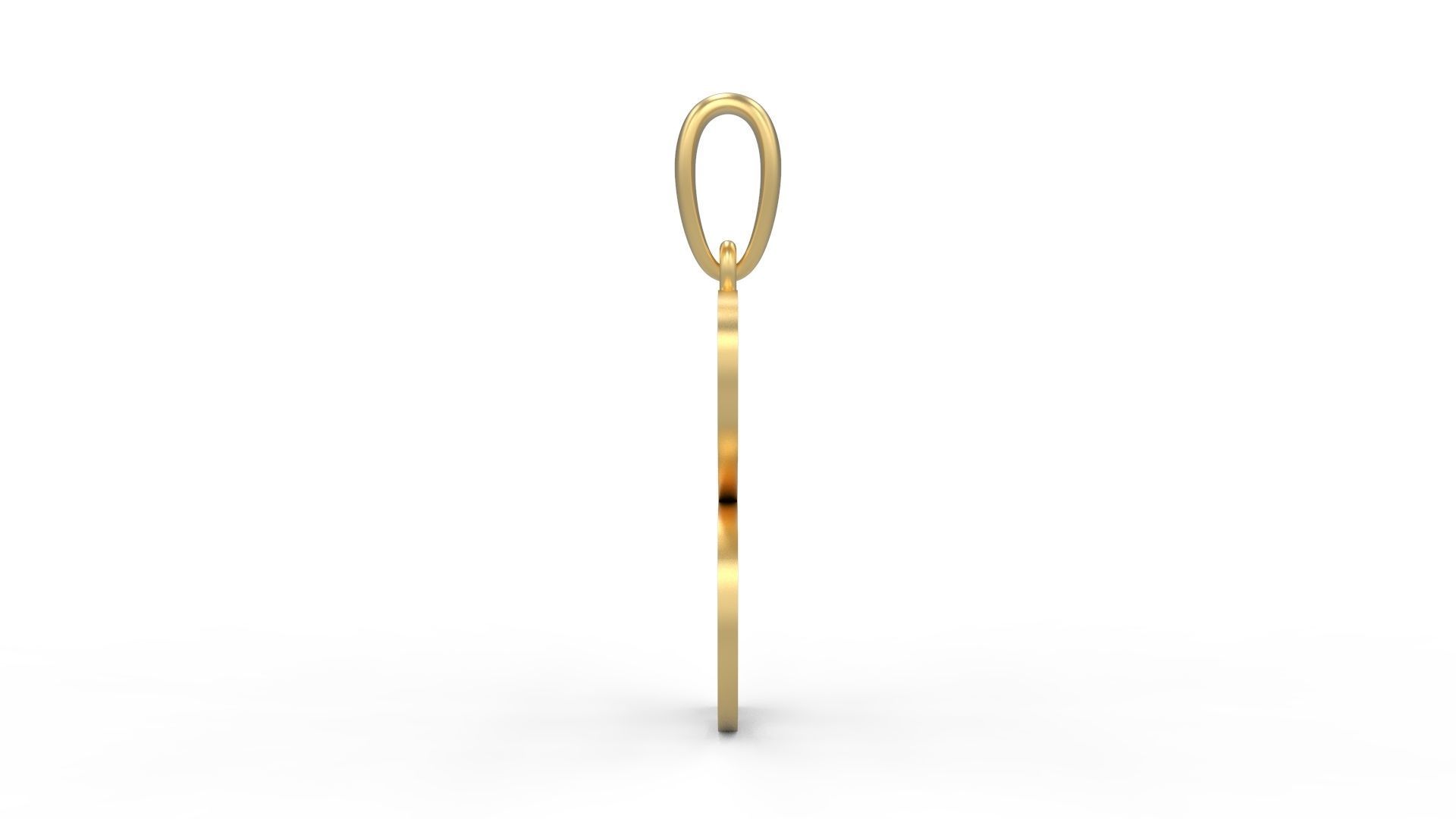 Initial Letters Pendant Mollie Rocky B 3D print model_2