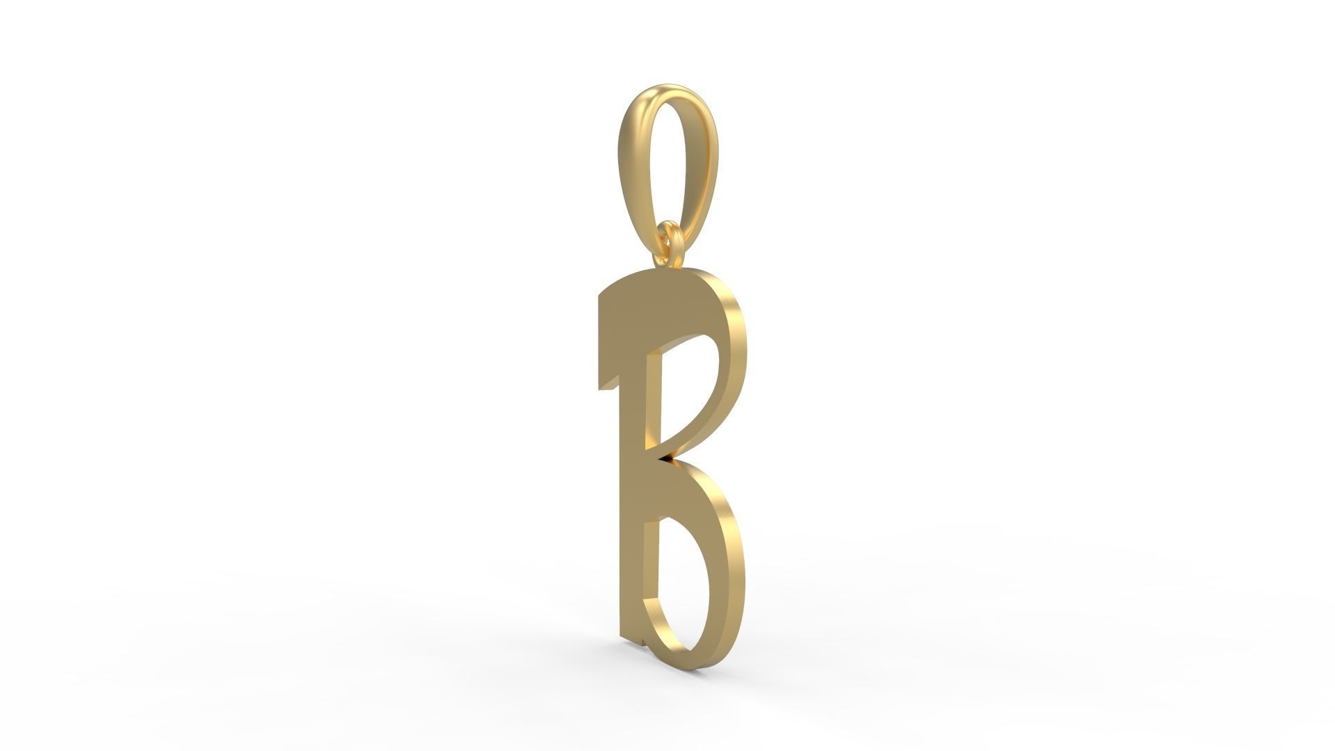 Initial Letters Pendant Mollie Rocky B 3D print model_1