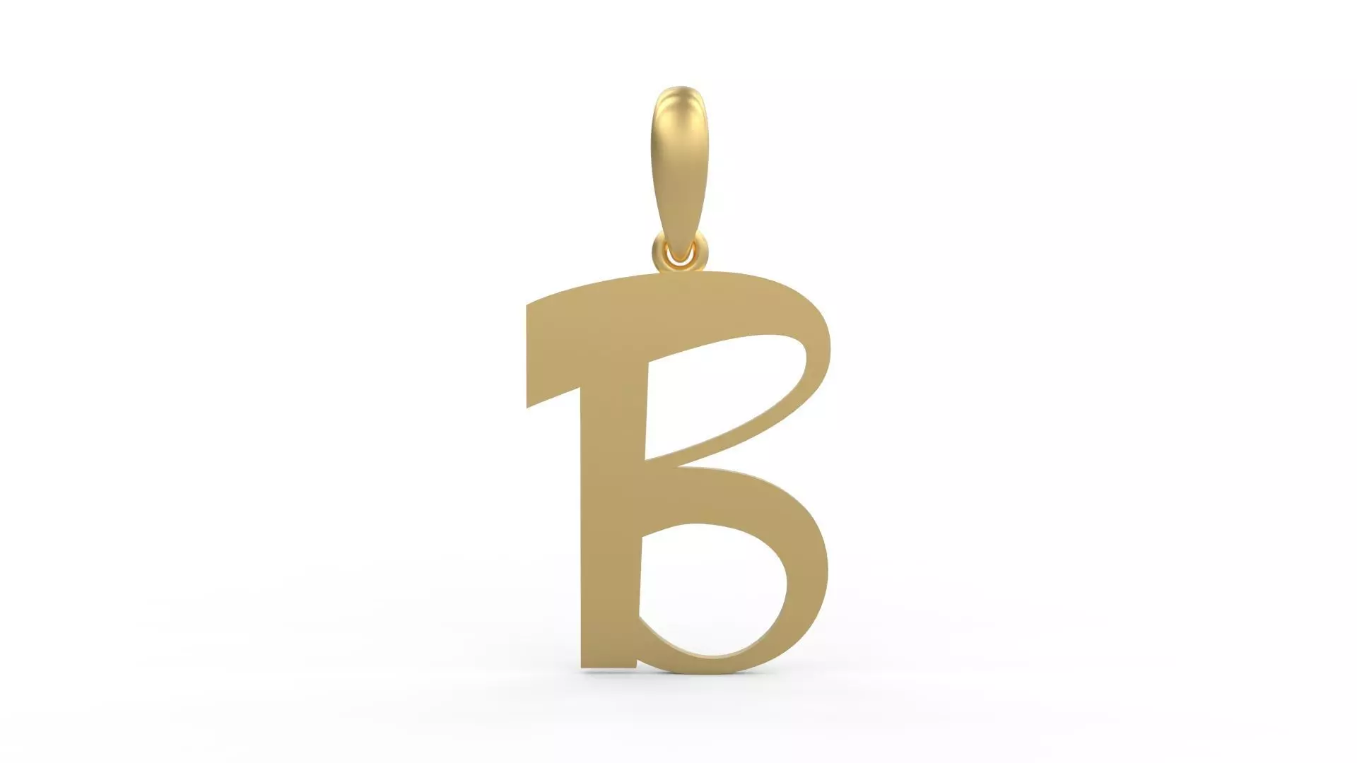 Initial Letters Pendant Mollie Rocky B 3D print model_0