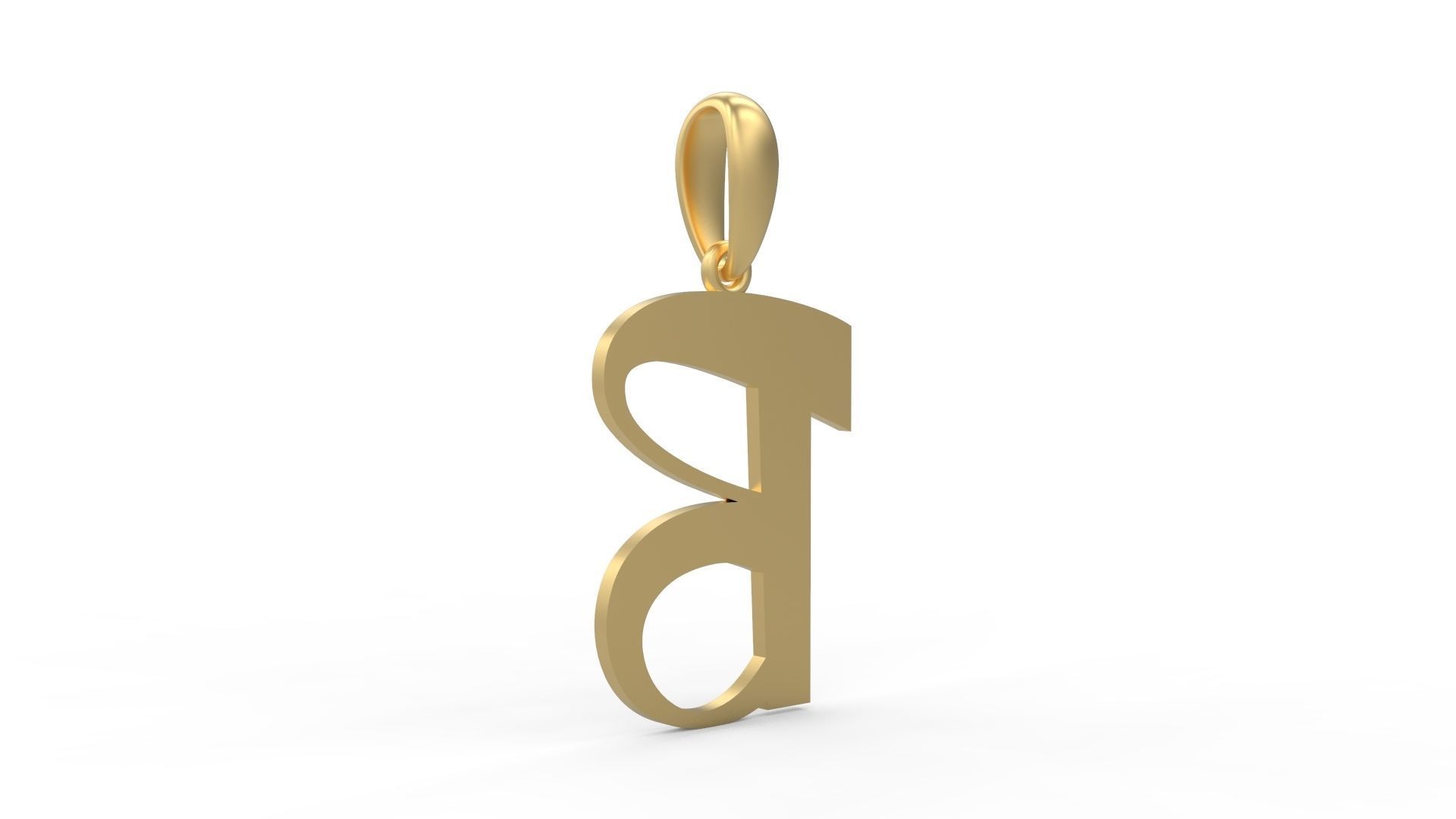 Initial Letters Pendant Mollie Rocky B 3D print model_3