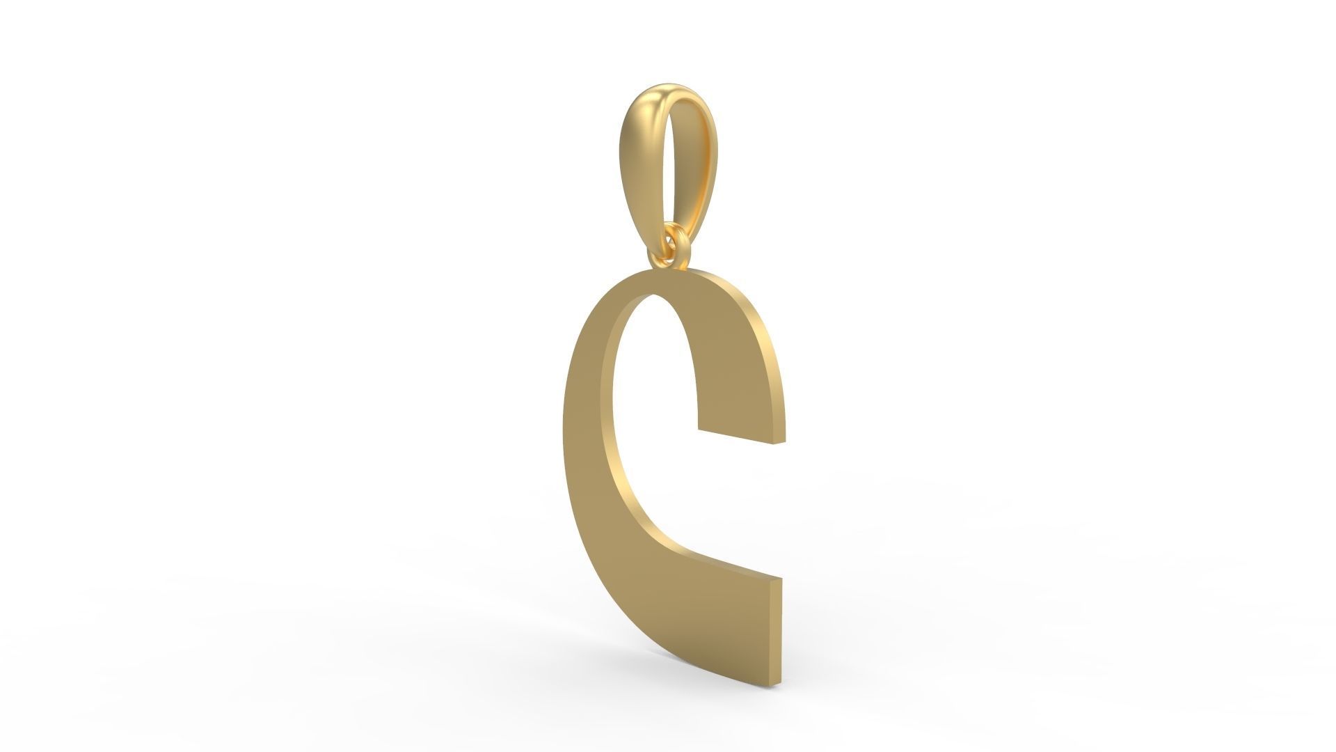 Initial Letters Pendant Mollie Rocky C 3D print model_1