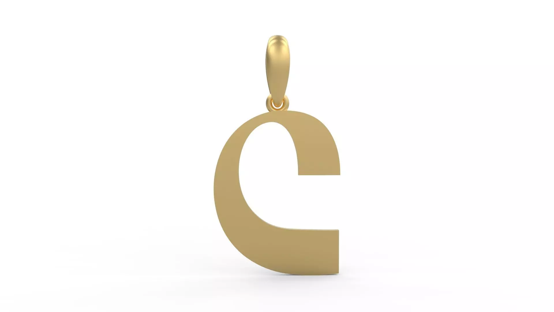 Initial Letters Pendant Mollie Rocky C 3D print model_0