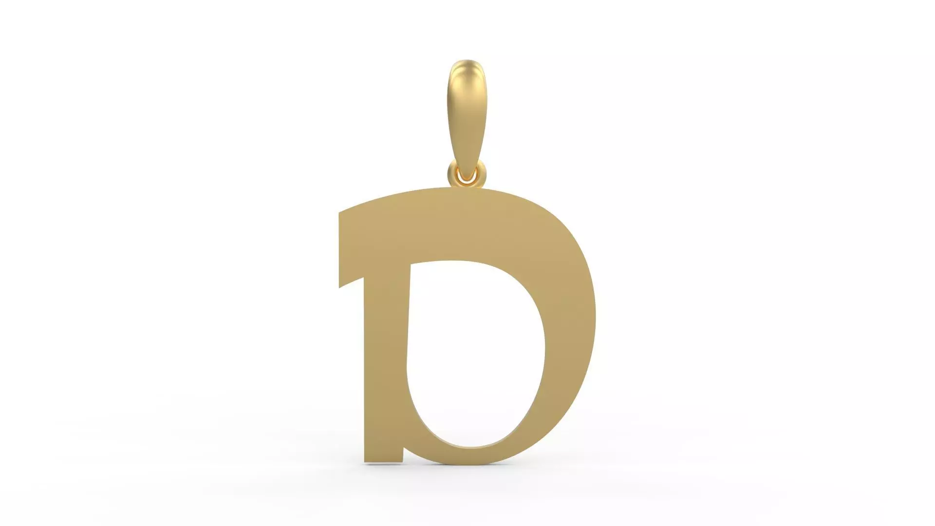 Initial Letters Pendant Mollie Rocky D 3D print model_0