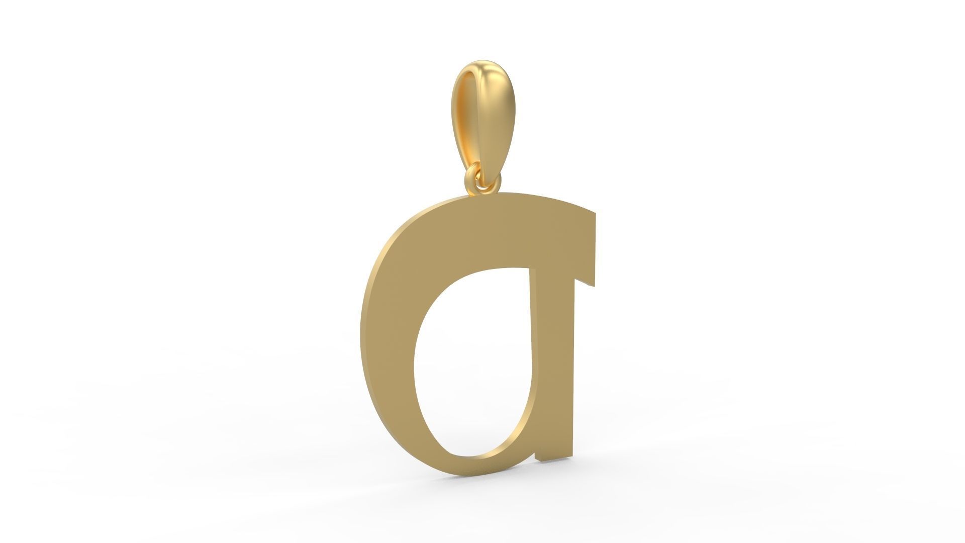 Initial Letters Pendant Mollie Rocky D 3D print model_3