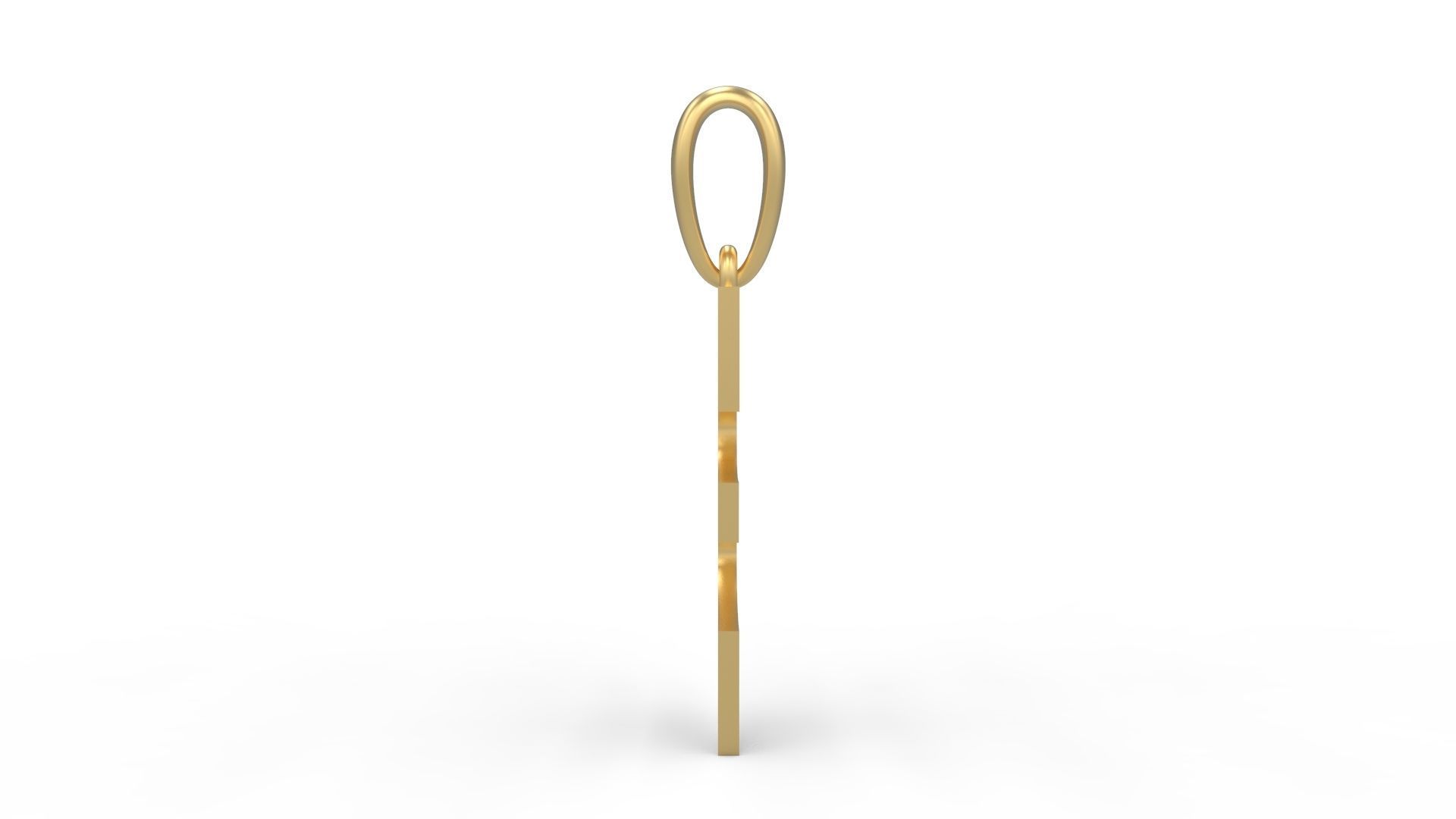 Initial Letters Pendant Mollie Rocky E 3D print model_2